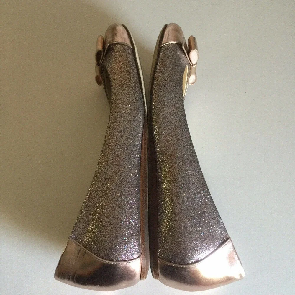 Vera Wang Lavender Louisa Ballet Flat Glitter Rose